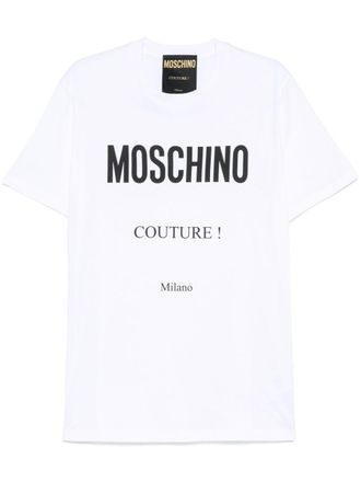 Moschino T-shirt met logoprint - Wit