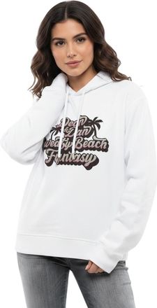 Dsquared2 White Graphic Hood Sweatshirt