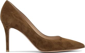 Gianvito Rossi 85 Pump - Dames - Pumps - Bruin - 37 1/2 EU - Su&egrave;de - Schoenen