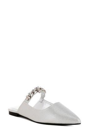 Rag & Co. Magnum Crystal Strap Mule in Silver at Nordstrom Rack, Size 10