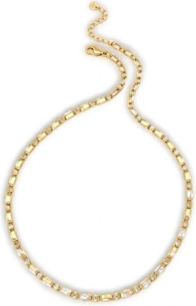 Theia Womens Baguette Eternity Necklace In Gold