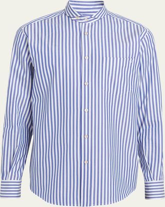 Valentino Garavani Mens Striped Cotton Shirt