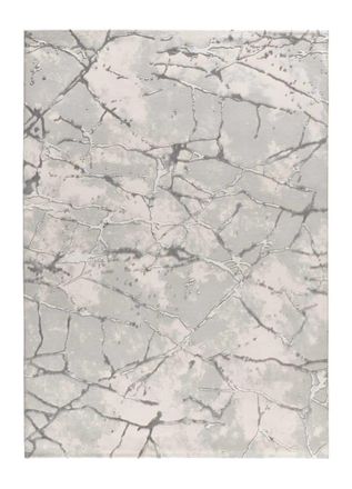 Atticgo Alfombra con relieve efecto m&aacute;rmol gris 192x290 cm