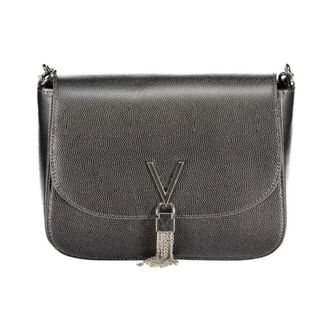Valentino Tassen, Dames, Grijs, ONE Size, Leer, VLogo Leren Crossbody Tas