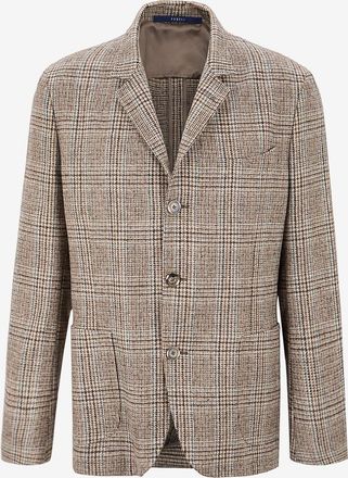 Fedeli Karierter Woll- und Mohairblazer Demon