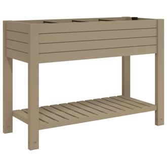 Berkfield Home Garden Raised Bed Light Brown 110x45x79 cm Polypropylene | Size: 110 x 45 x 79 cm
