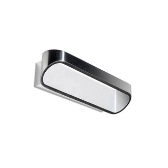 Netlighting Oval LED Up & Down Wall Light White Aluminium in Grey