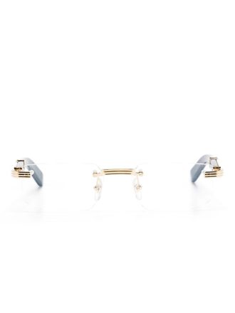Cartier Bril met rechthoekig montuur - Groen