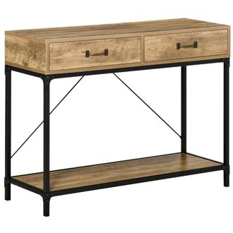 HOMCOM Mesa consola 100x35x76.5 cm marr&oacute;n