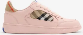 Burberry Leather and Check Terrace Sneakers