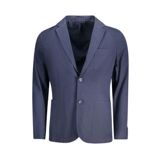 Guess Blazers, male, Blue, Size: S Cotton Jacket