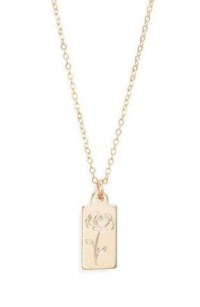 Set & Stones Tawney Birth Flower Pendant Necklace in Gold /June at Nordstrom