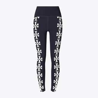 Tory Burch Womens Compression Logo 7/8 Legging, size L