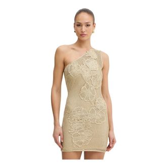 Simona Corsellini Vestido mini dorado - Dresses - Mujer - Amarillo - XS