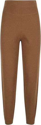 Max Mara Dames, Broeken, Bruin, Maat: L