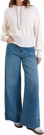 Brodie Hilary Rhinestone Drawstring Cashmere Hoodie In Organic White