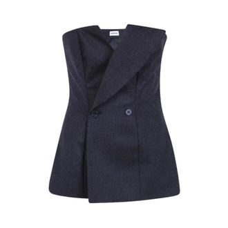 P.A.R.O.S.H. Bustier Ludy de Gabardina - Jackets - Mujer - Gris - S