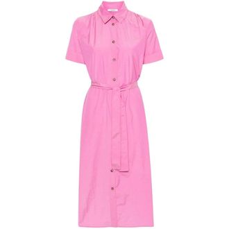 PESERICO Beaded Blousejurk - Dames - Shirt Kleedjes - Roze - S - Katoen - Kleedjes