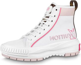 Louis Vuitton (WMNS) LOUIS VUITTON Squad Ankle Sneakers White Pink 1AACV4