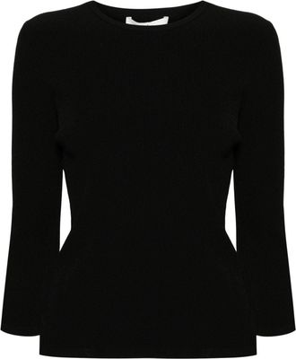 Tibi Giselle ribbed-knit jumper - women - Polyamide/Viscose - S - Black