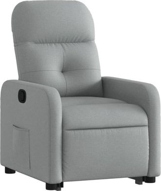 vidaXL Vidaxl - Sill&oacute;n Reclinable Elevable De Tela Gris Claro