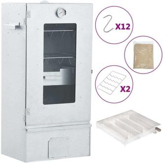vidaXL Vidaxl - Horno Ahumador De Bbq Con Generador Humo Fr&iacute;o Acero Galvanizado