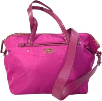 Ferragamo Pre-owned Shoulder Bags, female, Pink, Size: ONE SIZE Pre-owned Leather Shoulder Bag