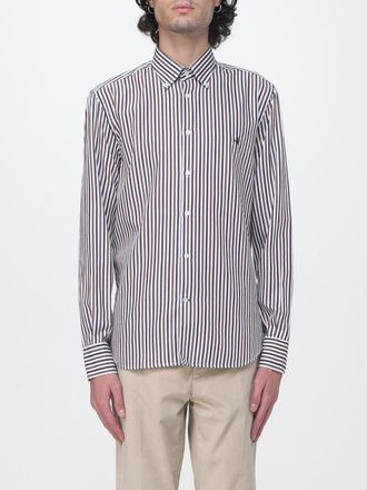 Brooksfield Camicia a righe in cotone con colletto button-down e slim fit