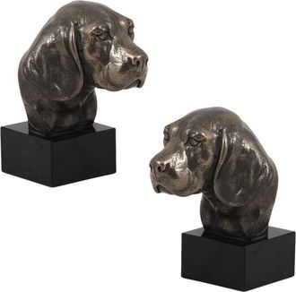 OEM Beagle: Estatuilla De Perro, Busto Sobre Base De Piedra, Escultura, Trofeo Para La Exposici&oacute;n De Perros De Art-dog