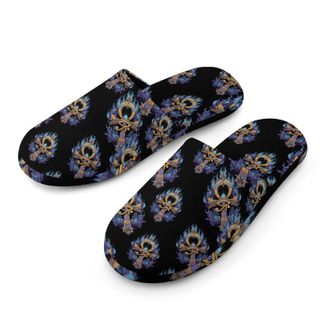 Generic Ankh with Eye Mens Cozy Memory Foam Slippers Warm Cotton House Shoes Comfy Slipper for Indoor Outdoor