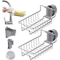 OEM Soporte Para Esponja De Grifo De Cocina, 2 Piezas, Estante De Almacenamiento De Acero Inoxidable Para Grifo - Crezuo