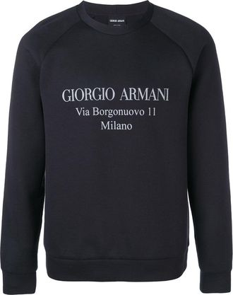 Giorgio Armani Borgonuovo 11 Cotton Double Jersey Sweatshirt