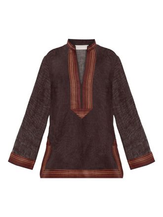 Tory Burch Tory Burch Linen Striped Tunic