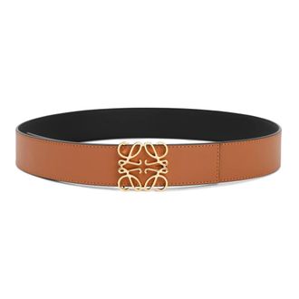 Loewe Belts, male, Brown, Size: 105 CM Reversible Anagram Belt in Tan Black Gold