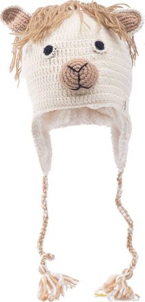 Nirvanna Designs Crochet Pony Hat in White at Nordstrom, Size Medium