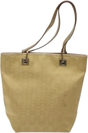 Gucci Pre-owned Canvas gucci-bags - Dames - Vintage Shopper - Geel - ONE Size - Leer - Vintage