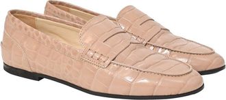 Tod's TodS Womens Leather Croc-Effect Loafer (Authentic Pre-Loved)