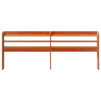 Berkfield Home Headboard with Shelves Wax Brown 200 cm Solid Wood Pine