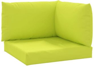 vidaXL Cojines Para Palets 3 Unidades Tela Oxford Verde Claro Vidaxl