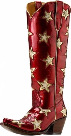 Ariat Womens Casanova Star X Toe Western Boot In Cherry Heat