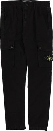 Stone Island Neutrals Logo Patch Cotton Cargo Pants