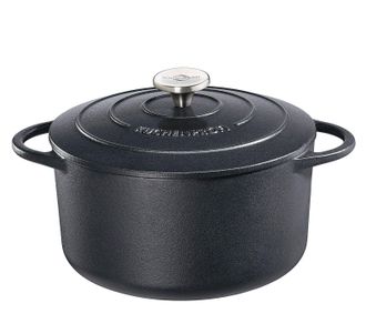 K&uuml;chenprofi Provence Enameled Cast Iron Round Dutch Oven, 11 dia., 7 qt