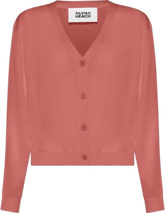 Silvian Heach Agarwa Cardigan - Dames - Vesten - Rood - L - Polyester - Truien & Vesten