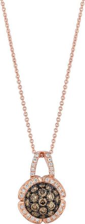 Le Vian Chocolate Cluster 14K Rose Gold 0.84 Ct. Tw. Diamond Pendant