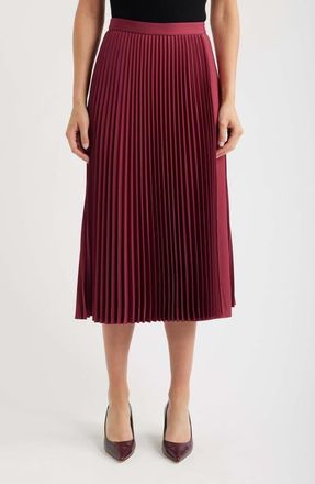 BOSS Vaklimt Pleated Midi Skirt in Rhododendron at Nordstrom, Size 14