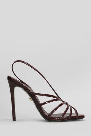 Alevì Star 110 Sandals In Bordeaux Patent Leather