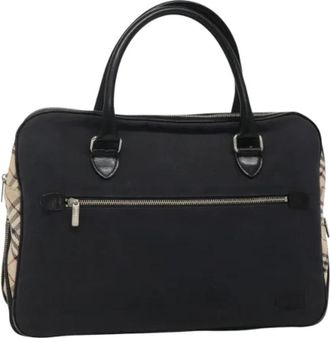 Burberry Tweedehands Canvas handtassen - Dames - Vintage Handtas - Blauw - ONE Size - Leer - Vintage