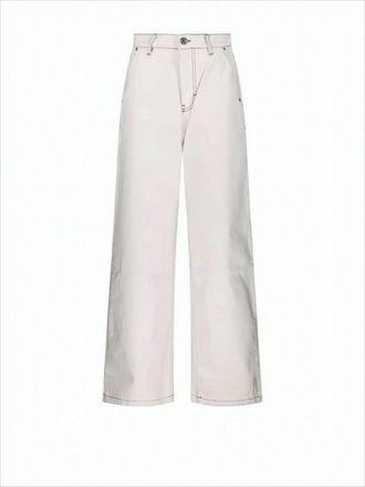 Ami High-Waisted Straight-Leg Pants With Belt Loops