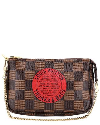 Louis Vuitton Pochette Accessoires Limited Edition Damier Ebene Mini (Authentic Pre-Loved)