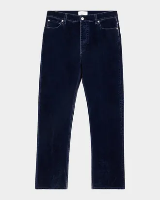 Ferragamo Men & apos;s Bleached-Effect Straight Leg Five-Pocket Pants